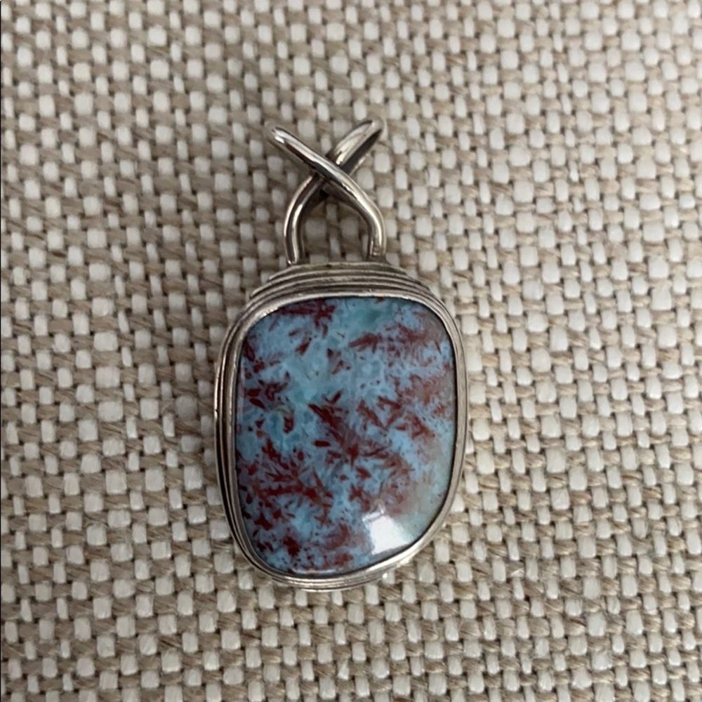 Sterling Silver and Natural Stone Pendant